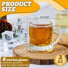 6 Pack 2 Oz Mini Beer Mug Shot Glasses With Handles  Clear Glass 6pcs-2oz