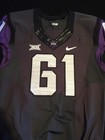 Game Worn Used Nike Tcu Horned Frogs Football Jersey  61 Size 48