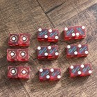 9 Pair Vintage Showboat Hotel Casino Las Vegas Dice  red Frosted  No   s - 3 4  