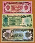 Set Afghanistan 100 500 1000 Afghanis  1979-1991  P-58-60-61 Unc