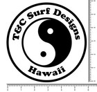 Town And Country Surf Die Cut Sticker Decal 6  X 6  Surf T   C Hawaii Surfboards
