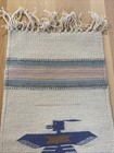 Chimayo Weaving Wool Southwest Thunderbird  Runner mat 10 x20    Aceves Weavers