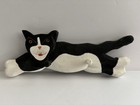 Wood Carved Kitty Cat Folk Art Key Rack   Hand Painted Black   White Indonesia