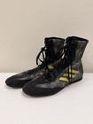 Adidas Box Hog Plus Black Gold Boxing Boots Shoes Mens 11 Lightweight Lace Up