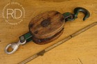 Vintage Sailing Uw Large Rigging Block Tackle Pully Wood Iron Maritime Nautical