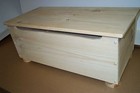 Pine Toy Chest Quilt Storage Flat Top Pine Wood Lid Support Functional Hand Made