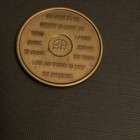 Alcoholics Anonymous Serenity Prayer Chip Two Bronze Medallion