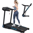 New 3 5hp Foldable Incline Treadmill 10mph Quiet Double Deck Technology For Home
