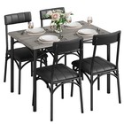 5 Piece Dining Table  4 Upholstered Chairs Table For Apartment Small Dining Room
