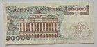Poland Banknote 50000 Zlotych 1989  50 000 Zl Xf Extremely Fine 