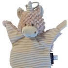 Demdaco Pink Unicorn Baby Girl Plush Lovey Sensory Stroller Activity Toy   Clip