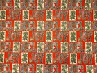 Vtg Christmas Wrapping Paper Gift Wrap Big Joy Noel Font Message Mistletoes Nos