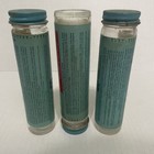 Lot Of 3 Vintage Alka-seltzer Glass Tube Bottle 5 5    W original Foam Inserts