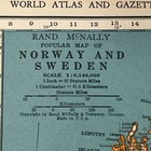 Antique 1939 Map Of Norway And Sweden 14   x11   