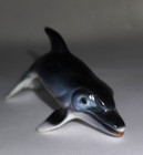 Vintage Miniature Porcelain Dolphin Figurine 2-1 2  Long