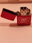 Zippo Miller High Life Red Lighter Breweriana Collectible W  Display Case