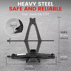 2 Ton Scissor Jack Handle Crank Wheel Lug Wrench Tool Kit Car Garage Tire