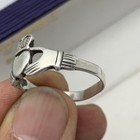 Claddagh Ring 925 Sterling Silver Irish Celtic Gaelic Hand Holding Heart