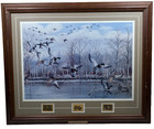 Diamond Island Mallards Print postal Stamps By Maynard Reese Limited Edition