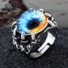 Punk Men Dragon Claws Open Rings Evil Eye Ring Eyeball Gothic Retro Jewelry Gift