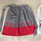 Aprons Half Set Of 2 Cotton Tulip Apple Designs Vintage 1950 s Style
