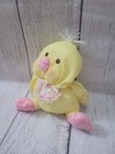 Fisher Price Puffalump Yellow Chick Pink Beak Nylon Plush 1986 Vintage