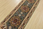 Heriz Serapi Runner 2   7    X 7   6    Blue Wool Tribal Hand-knotted Oriental Rug