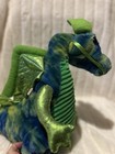 Dan Dee Dragon Plush Blue And Green Metallic Soft