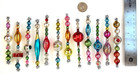   12 Old Antique   Vintage 4  Mercury Glass Garland Bead Tinsel Icicle Ornaments