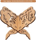 Amosfun Wooden Quran Holder Bible Stand Prayer Book Display Reading Stand - Fold