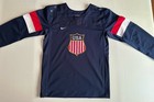 Authentic Nike Usa Olympics Hockey Jersey 2014 Sewn Stitched Youth L