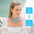        Reusable Wearable Neck Cooling Tube Ice Wrap With Insulated Bag     