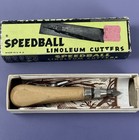 Vintage Speedball Linoleum Cutter No  1 In Box With Blades   Instructions Print