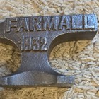 Farmall 1932 Original Cast Iron Anvil Advertising Sign Gray Agriculture