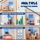 Large Wooden Doll House For Kids 3    Family Dollhouse Kit With Furniture   A   