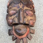 Tiki Wood Mask Decoration African Tribal Wall Handmade