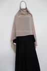 Xl Premium Chiffon Hijab Wrap Shayla Scarf Shawl Muslim Headcover Taupe