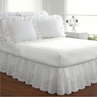  Ruffled Eyelet Bed Skirt Dust Ruffle With Gathered California King White
