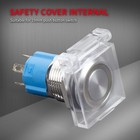19mm Pc Power Push Button Switch Cover Safety Guard Plastic Transparent Cap P   