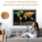 Xl Scratch Off World Map With 233 Flags     36 X 24 Scratch Off Map Of The Worl   
