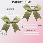 100 Pcs Twist Tie Bows Satin Ribbon Bow 3 3 Inch Gift Wrap Bow Craft Bows For Gi