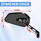 Black Carbon Fiber Rearview Mirrors For Harley Sportster Xl883 1200 Street Bob