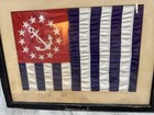 Vintage Framed Usps Power Squadron Marine Yacht Ensign Flag Baltimore Art