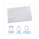 Boardwalk W2432x 16 Gal  Linear Low Density Can Liners - White  500 carton  New