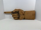 Antique Carved Hand - Wood Trade Sign - Pointing Finger - 24   l