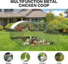 10 X 20 Ft Metal Chicken Coop Walk-in Poultry Cage Hen Duck Run House W  Cover