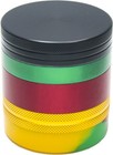 1 5  Aluminum 5 Pc Grinder Tobacco Herb Spice Crusher Silicone Bottom Rasta