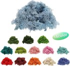 Uxcell Preserved Reindeer Moss  4 Oz Fake Moss For Crafts Artificial Sky Blue 