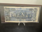 Confederate States Of America  20 Confederate Currency Note - Front   Back