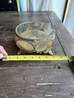 Vintage Ormolu Beveled Glass Jewelry Casket Box Gold Filigree Footed Read Descri
